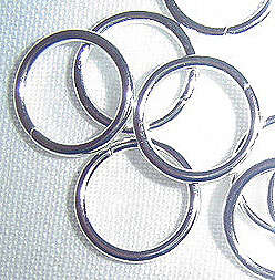 10mm 18kt Rhodium Coated Metal Jump Ring 1.0mm Gauge QUALITY with good cut - Perfect for Chainmail