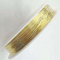 0.4mm (+-26 gauge) Metallic coated Copper Craft Wire GOLD (sold per av. 20m reel)