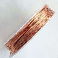 0.4mm (+_26 gauge) Metallic coated Copper Craft Wire RED BRONZE (sold per av. 20m reel)