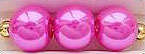 4mm HOT PINK Round Glass Pearls (Sold Individually)