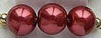 6mm Dusky Rose Pink Round Glass Pearls  (Sold Individually)