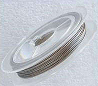 0.45mm gauge SILVER Tigertail Wire 100m Spool