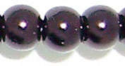 4mm Black Round Glass Pearls (Sold Individually)