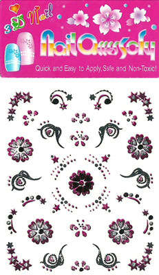 DIY Metallic Gloss Nail & Body Art Stickers Sheet 17