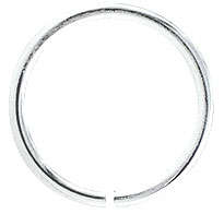 16x1.5mm Jump Ring in Rhodium Coated Cupronickel Silvertone Metal (sold individually - minimum of 5)