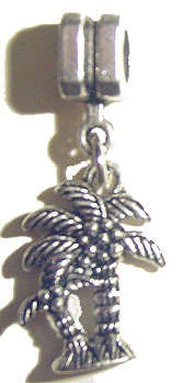 Tibetan Silver Palm Tree Dangle - fits Euro/Pandora/Troll