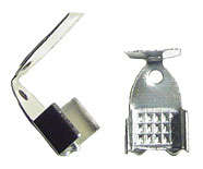 12x7mm Silver Metal Foldover Crimp End