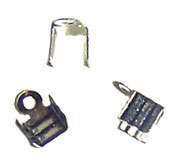 7x4mm Silver Metal Crimp End