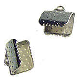 8x8mm Silver Metal Crimp End