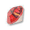 CLEARANCE SALE on 6mm Ruby Red Foil-backed Acrylic Facetted Chaton Rhinestone - Pack of 25 pcs