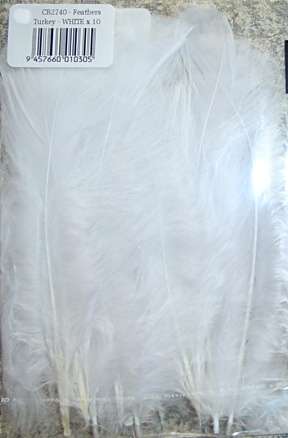 30pc Feather Pendant Starter Kit in WHITE (For Earrings, DreamCatchers, Mobiles, Pendants)