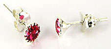 OCTOBER BIRTHSTONE ROSE QUARTZ-inspired 3mm Austrian QZ Crystal set in 925 S/Silver Stud Earrings