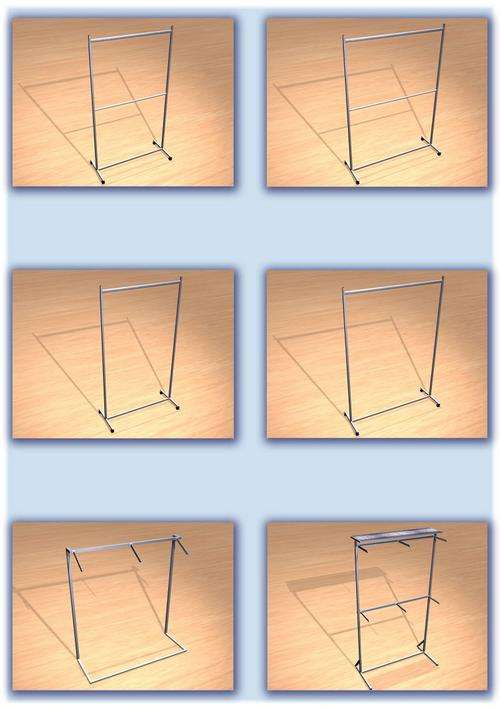 Heavy Duty Mobile Garment Rails (Double)