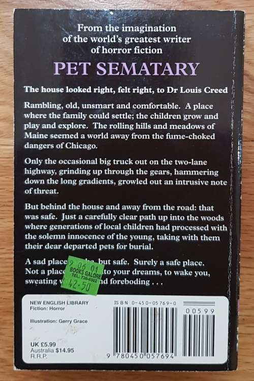 Pet Sematary  Stephen King  (Horror).
