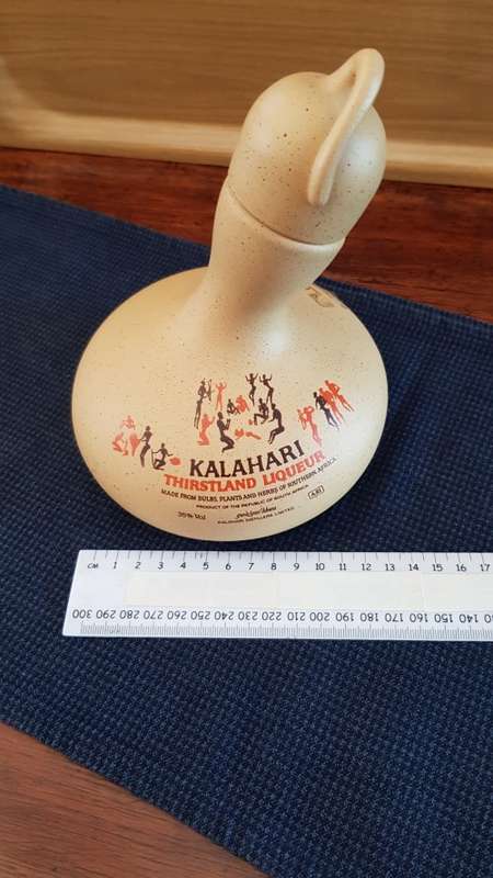 Kalahari Thirstland Liqueur Calabash  Empty. Product of RSA.