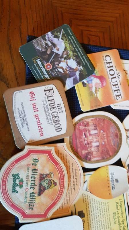 Collection of European Beer Brand Coasters from the 1980s onward.