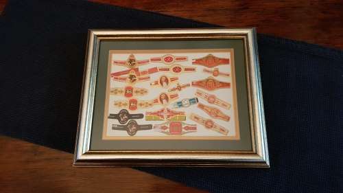 Cigar Band Collection: Frame with Ritmeester various with 22x bands. Circa1970,s