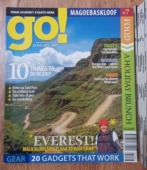 Magazines: GO!  11x Magazines - Year 2007.   Issue No: 007 to No: 018.  Issues: January to December