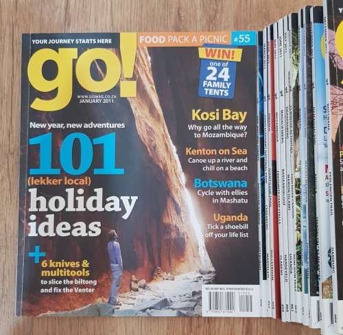 Magazines: GO!  12x Magazines - Year 2011.   Issue No: 055 to No: 066.  Issues: January to December