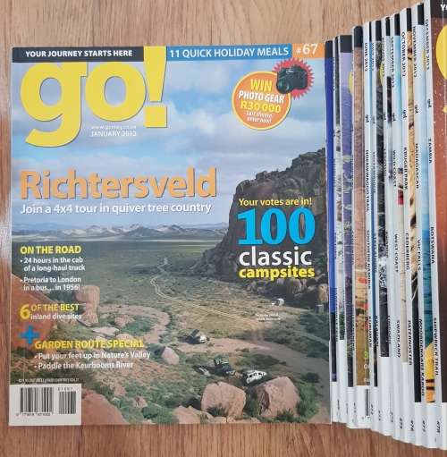 Magazines: GO!  12x Magazines - Year 2012.   Issue No: 067 to No: 078.  Issues: January to December