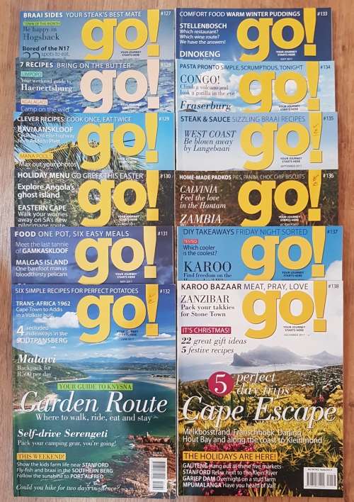 Magazines: GO! 12x Magazines - Year 2017    Issue No: 127 to No: 137. Issues January to December 201