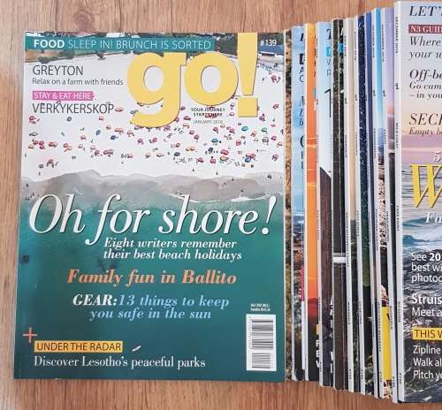Magazines: GO!  12x Magazines - Year 2018.   Issue No: 138 to No: 150.    Issues January to December