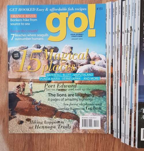 Magazines: GO! 12x Magazines - Year 2019.   Issue No: 151 to No: 162.    Issues January to December