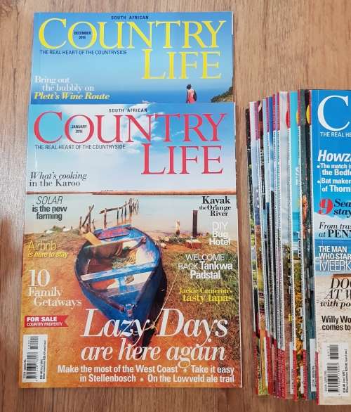 Magazines: Country Life 13x Magazines - Year 2015/2016.  Issue No: 233 Dec then No. 234 - 245