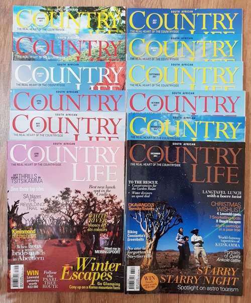 Magazines: Country Life 12x Magazines - Year 2017. Issue No: 246 to No: 257  Issues Jan to Dec