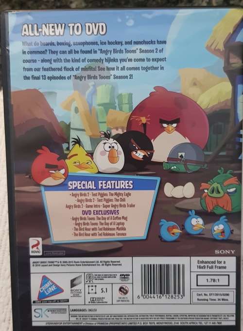 Kids DVD   Angry Birds Toons S2-Vol2.  Good, clean condition.