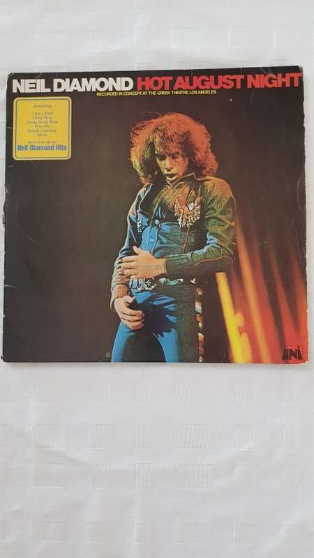 Vintage Vinyl Music LP Records. Title: Neil Diamond, Hot August Night double Album