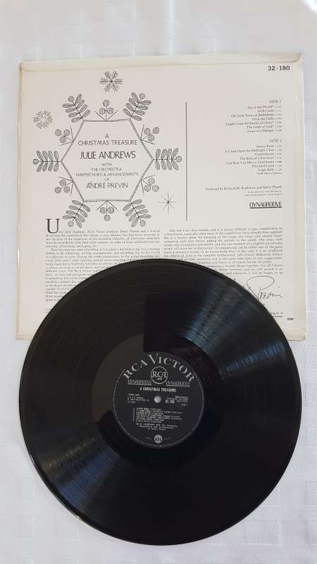 Vintage Vinyl Music LP Records. Title: Christmas Treasure, Julie Andrew with Orchestra