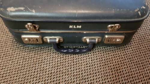 Vintage KLM Royal Dutch Airlines cabin crew, Samsonite overnight case/hand luggage.