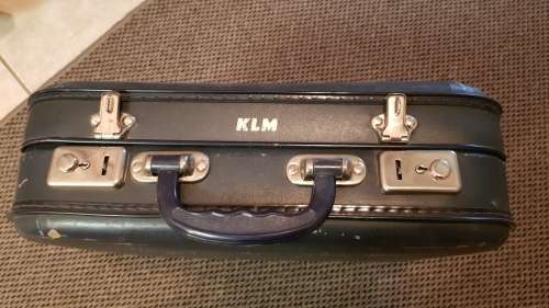 Vintage KLM Royal Dutch Airlines cabin crew, Samsonite overnight case/hand luggage.