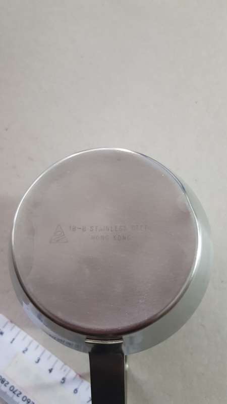 Stainless Steel Beer Tankard.  Plain tankard with handle of 18-8 stainless steel.