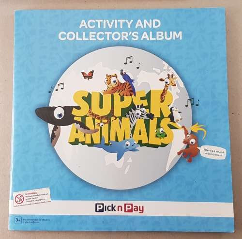 Card Albums: Pick n Pay Super Animals plus doubles!!  Activity and Collectors Album