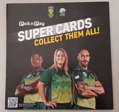 Card Albums: Pick n Pay Cricket Super Cards  Collectors Album
