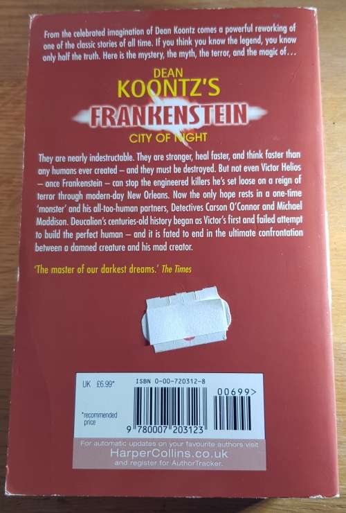 Frankenstein - Dean Koontz and Ed Gorman  Book Two City of Night