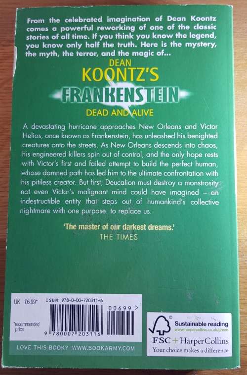 Frankenstein - Dean Koontz   Book Three Dead and Alive
