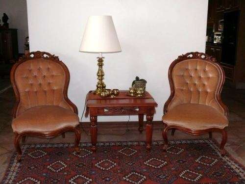 Antique authentic Victorian ROSEWOOD button back Salon Suite