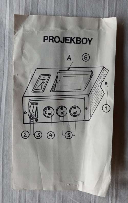 PROJEKBOY Projector Aid. Metal box with 3 x 2pin plugs.