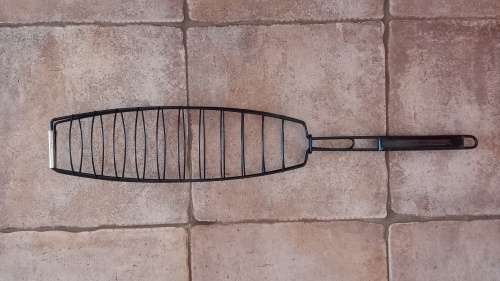 Fish Braai Grid, Charcoal Companion brand, portable foldable black metal