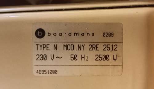 BOARDMANS electric 12 fin oil radiator Heater 2500Watt.