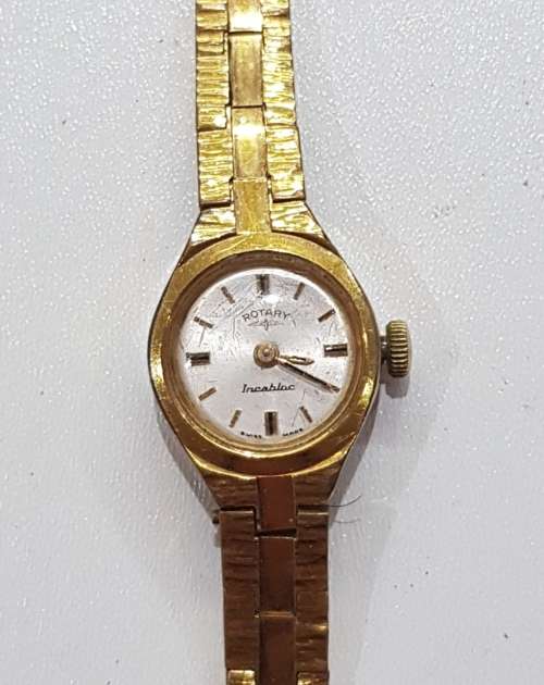 Vintage Ladies Rotary Incabloc mechanical hand wind wrist watch. c1970s.  Swiss made.