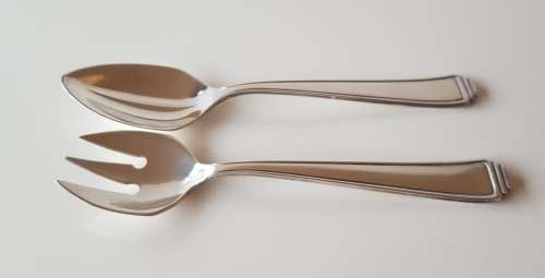 Cutlery Vintage WELLNER PATENT 90 silverware. Serving Spoon and Fork set. was listed for 398.00 on 20 Jun at 13 46 by Pisces58 in Pretoria Tshwane ID 615781338