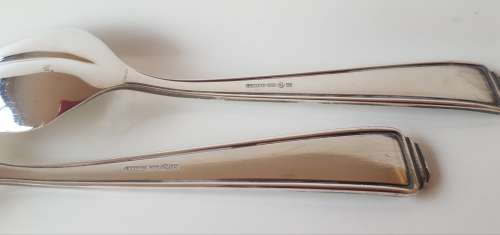 Cutlery Vintage WELLNER PATENT 90 silverware. Serving Spoon and Fork set. was listed for 398.00 on 20 Jun at 13 46 by Pisces58 in Pretoria Tshwane ID 615781338