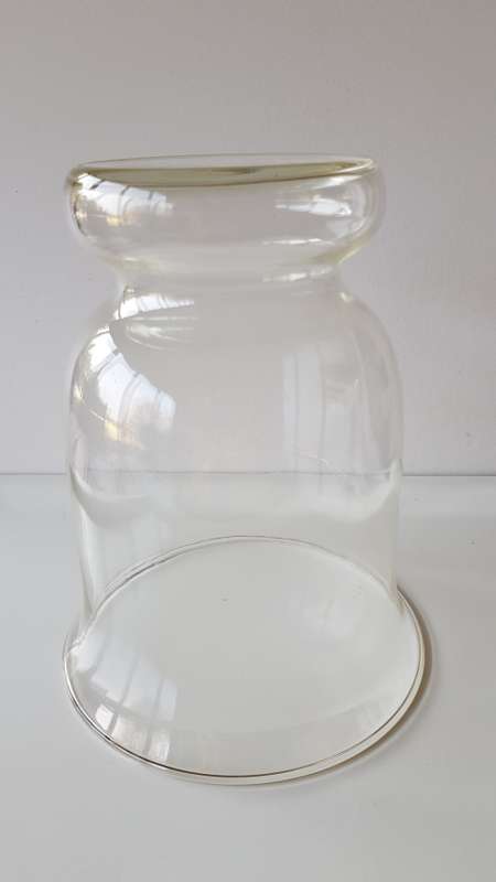 Glass Flower vases. Large glass flower vase with base. Plain thin glass.