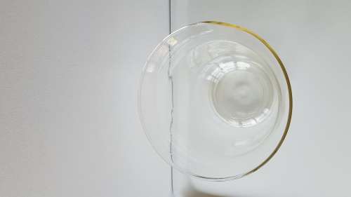 Glass Flower vases. Large glass flower vase with base. Plain thin glass.