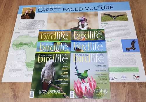 Magazines: African Birdlife Magazines.  6x Magazines. African Birdlife 2016/2017 Vol. 5.