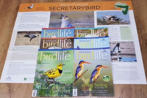 Magazines: African Birdlife Magazines.  6x Magazines. African Birdlife 2018/2019 Vol. 7.